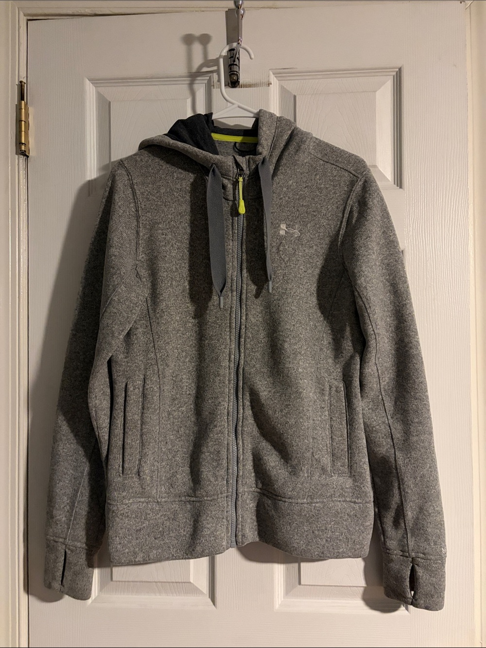 Under Armour Gray Hooded Fleece Lined Full-Zip Jacket Like New